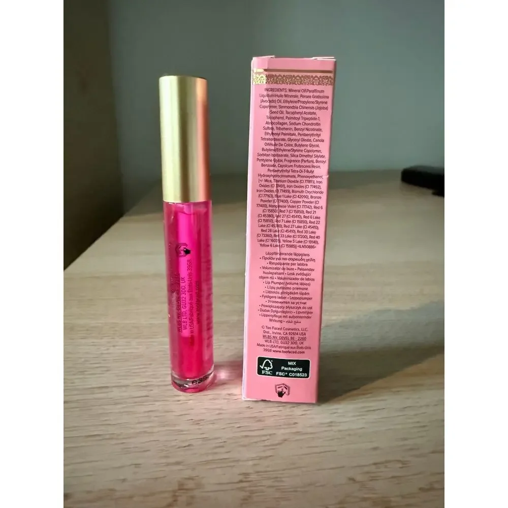 $33 New Too Faced Lip Injection Extreme Bubblegum Yum Lip Plumper
